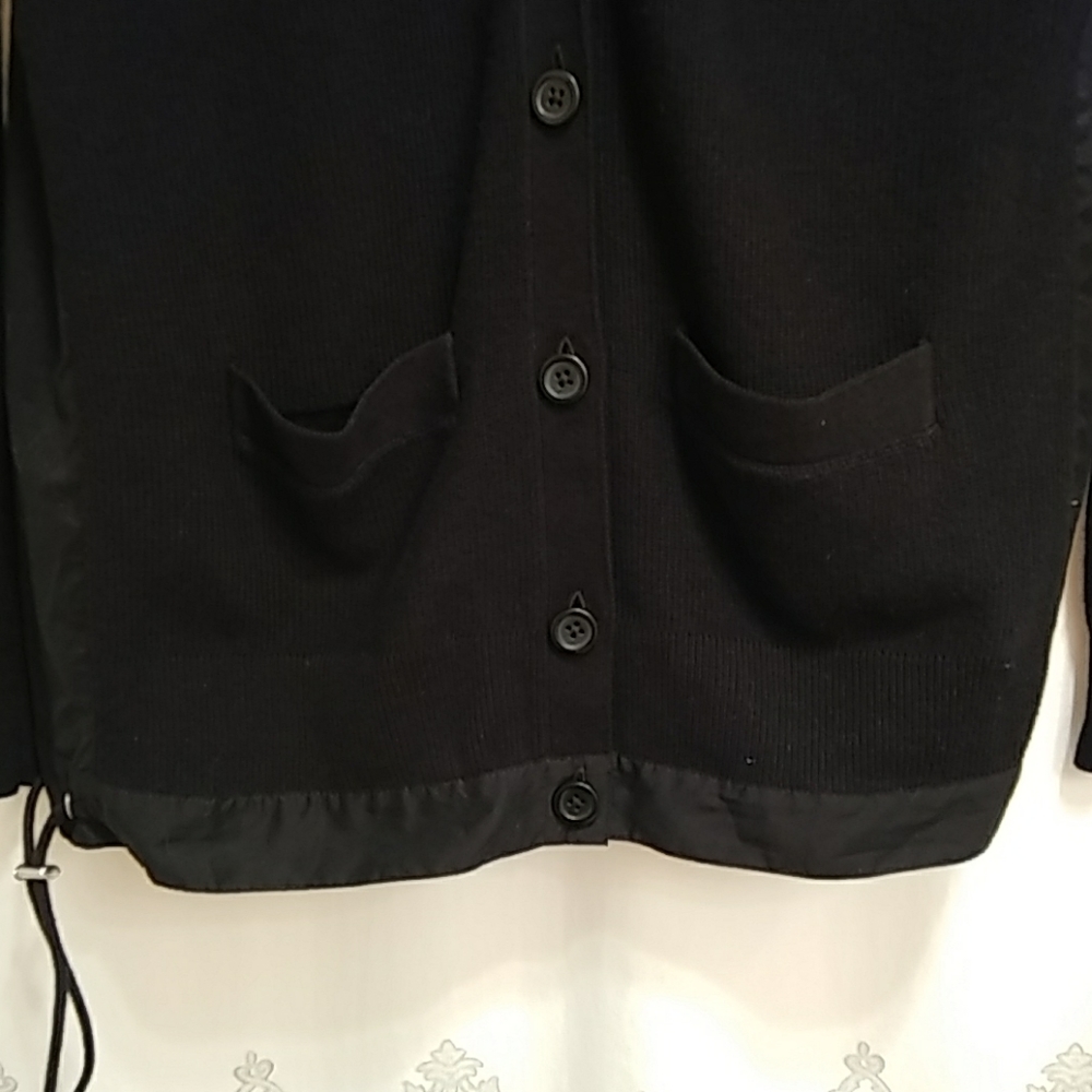 Cabi Button-Front Windbreaker Jacket Contrast Knit - image 3